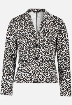 Betty Barclay Blazer*Kurzblazer mit Animalprint Weiß/Schwarz