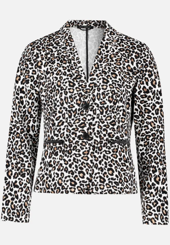 Betty Barclay Blazer*Kurzblazer mit Animalprint Weiß/Schwarz