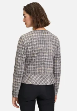 Betty Barclay Business Kleidung|Blazer*Kurzblazer mit Reißverschluss Grau/Beige