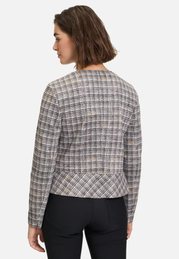 Betty Barclay Business Kleidung|Blazer*Kurzblazer mit Reißverschluss Grau/Beige