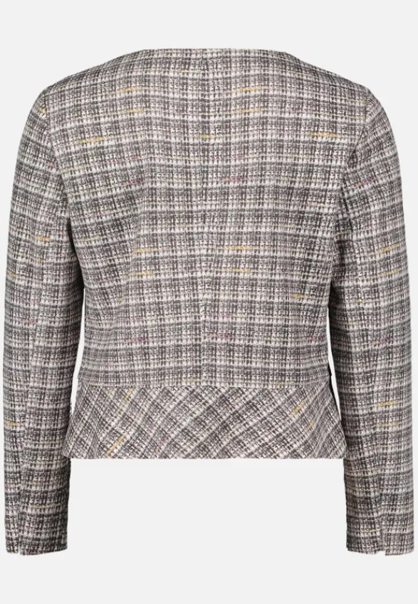 Betty Barclay Business Kleidung|Blazer*Kurzblazer mit Reißverschluss Grau/Beige