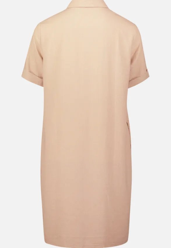 Betty Barclay Kleider|Business Kleidung*Leinenkleid mit Knopfleiste Beige