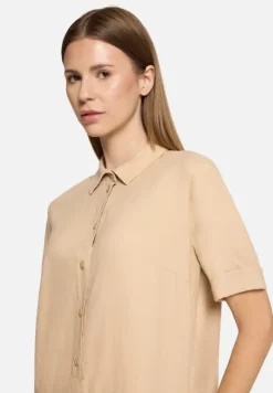 Betty Barclay Kleider|Business Kleidung*Leinenkleid mit Knopfleiste Beige