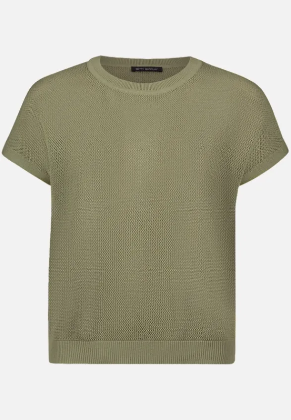 Betty Barclay Strick*Lochstrick-Pullover ohne Arm Oil Green