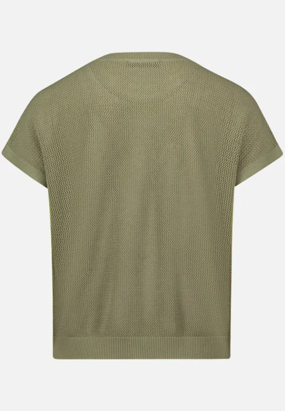 Betty Barclay Strick*Lochstrick-Pullover ohne Arm Oil Green