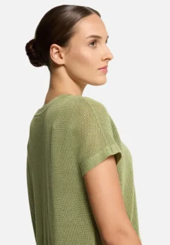 Betty Barclay Strick*Lochstrick-Pullover ohne Arm Oil Green