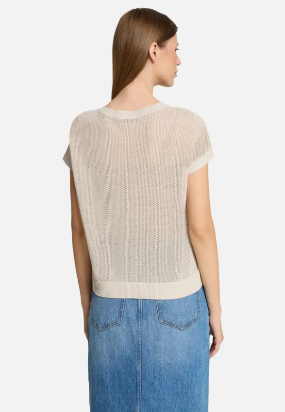 Betty Barclay Strick*Lochstrick-Pullover ohne Arm beige