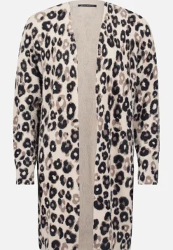 Betty Barclay Strick*Longstrickjacke mit Aufdruck Taupe/Black