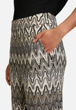 Betty Barclay Hosen*Marlene-Hose mit hohem Bund Weiß/Schwarz