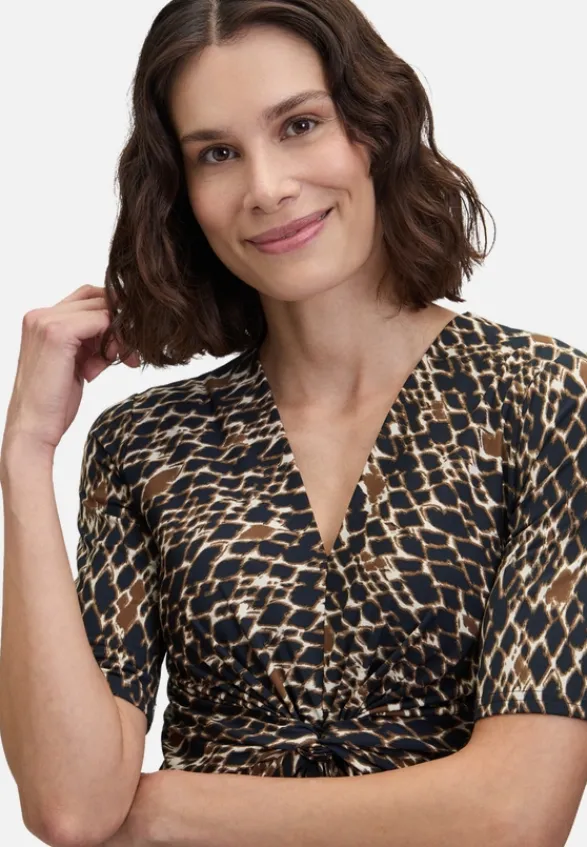 Betty Barclay Kleider*Maxikleid mit Raffung Dark Blue/Brown