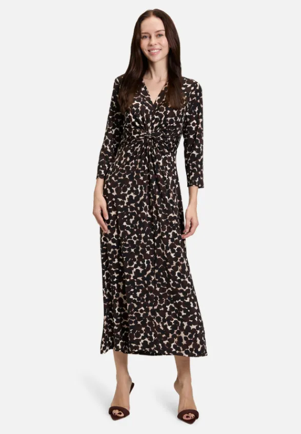 Betty Barclay Kleider*Midikleid mit Raffung Braun/Beige