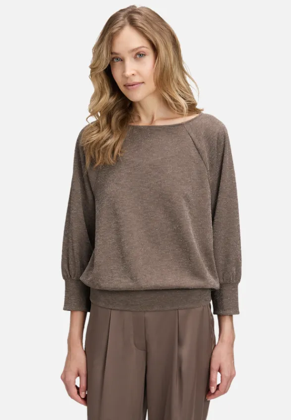 Betty Barclay Shirts*Oversize-Shirt im Glitzer-Look Braun
