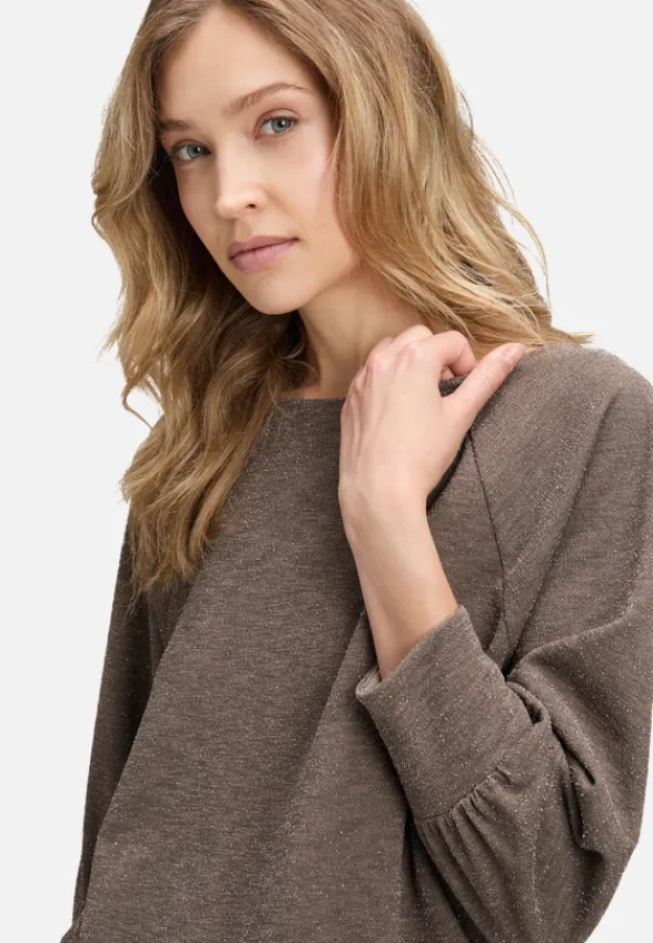 Betty Barclay Shirts*Oversize-Shirt im Glitzer-Look Braun