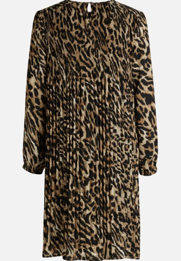 Betty Barclay Kleider*Plisseekleid langarm Schwarz/Beige