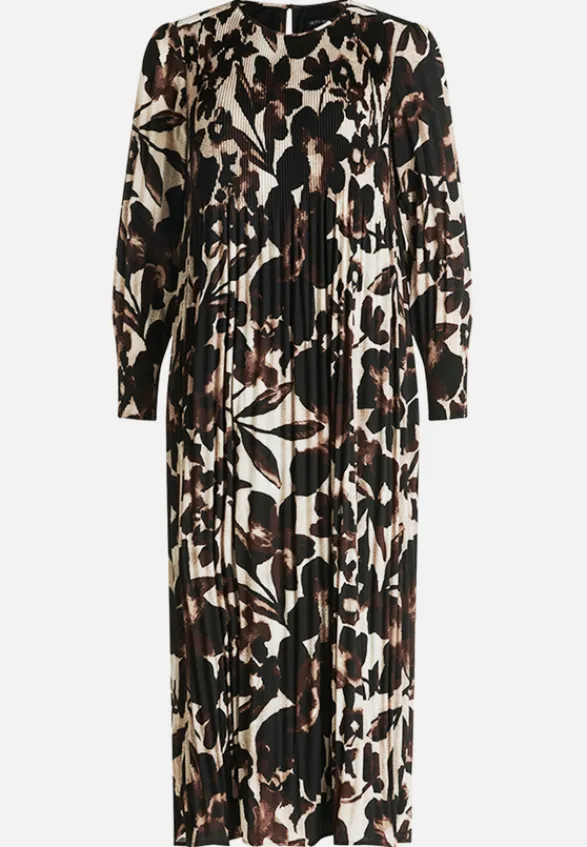 Betty Barclay Kleider*Plisseekleid langarm Beige/Braun
