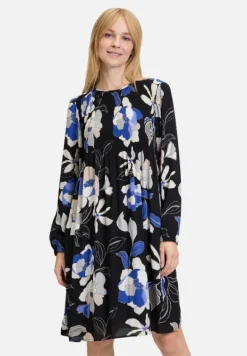 Betty Barclay Festliche Mode|Kleider*Plisseekleid langarm Schwarz/Blau