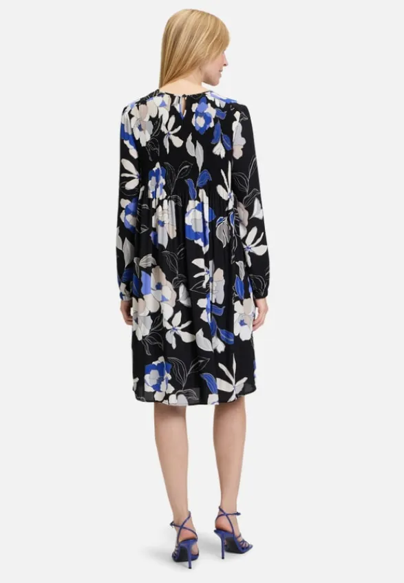 Betty Barclay Festliche Mode|Kleider*Plisseekleid langarm Schwarz/Blau