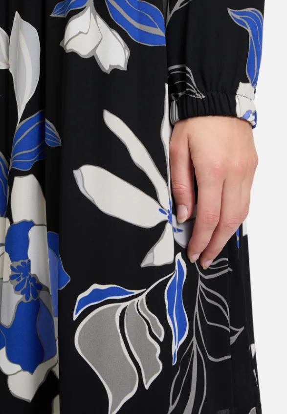 Betty Barclay Festliche Mode|Kleider*Plisseekleid langarm Schwarz/Blau