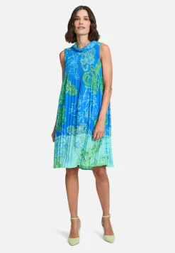 Betty Barclay Festliche Mode|Kleider*Plisseekleid ohne Arm Green/Blue