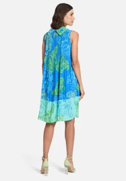 Betty Barclay Festliche Mode|Kleider*Plisseekleid ohne Arm Green/Blue