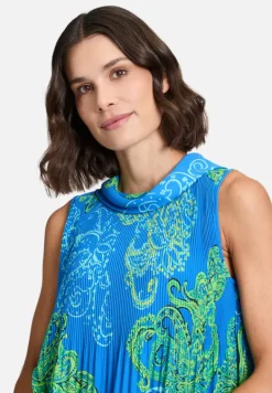 Betty Barclay Festliche Mode|Kleider*Plisseekleid ohne Arm Green/Blue