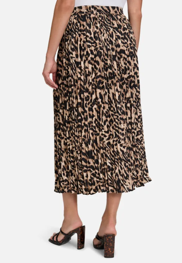 Betty Barclay Business Kleidung|Röcke*Plisseerock mit Gummizug Schwarz/Beige