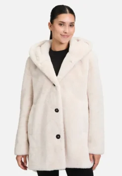 Betty Barclay Mäntel|Jacken*Plüschjacke mit Kapuze beige