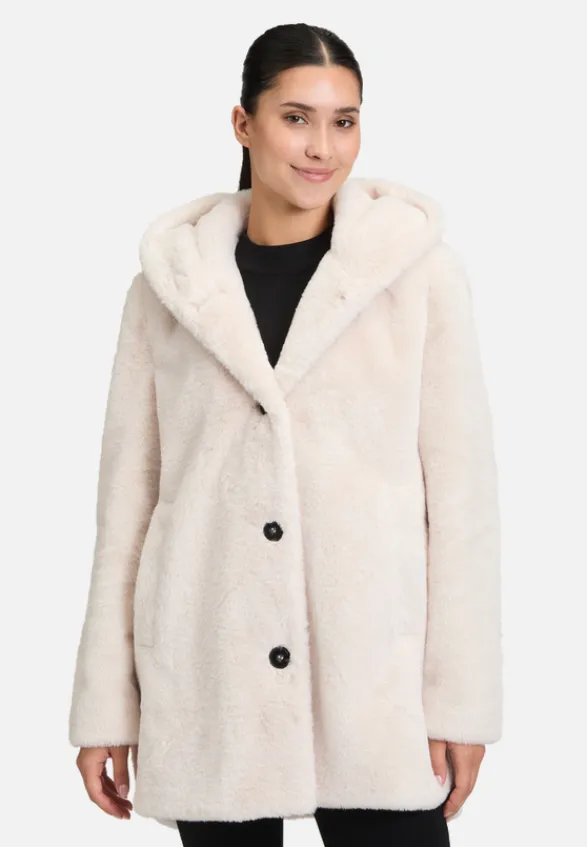 Betty Barclay Mäntel|Jacken*Plüschjacke mit Kapuze beige