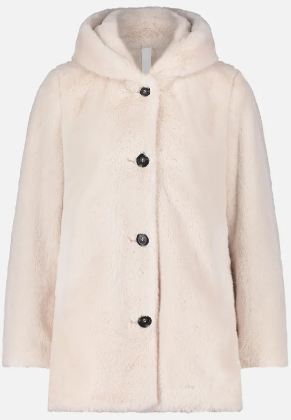 Betty Barclay Mäntel|Jacken*Plüschjacke mit Kapuze beige