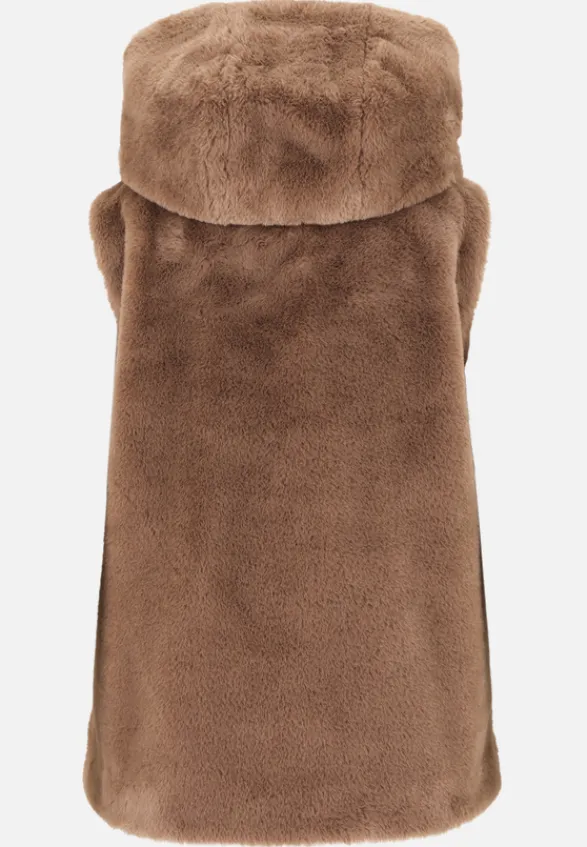 Betty Barclay Westen|Jacken*Plüschweste mit Kapuze Classic Bronze