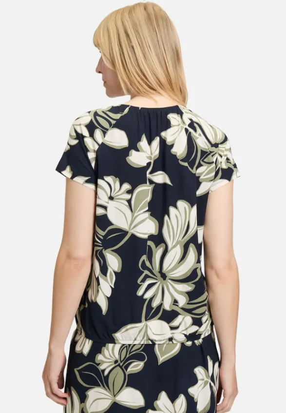 Betty Barclay Shirts*Printshirt mit Gummizug Dark Blue/Green
