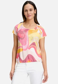 Betty Barclay Shirts*Printshirt mit Gummizug Rosé/Yellow