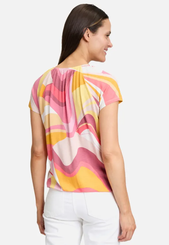 Betty Barclay Shirts*Printshirt mit Gummizug Rosé/Yellow