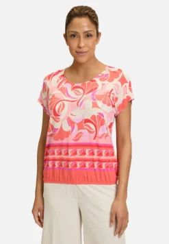 Betty Barclay Shirts*Printshirt mit Gummizug Red/Rosè