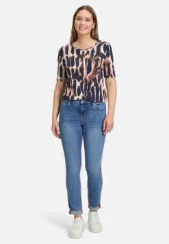 Betty Barclay Shirts*Printshirt mit Rundhalsausschnitt Dark Blue/Rosé