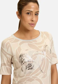Betty Barclay Shirts*Printshirt mit Schmucksteinen Taupe/Nature