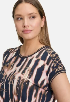 Betty Barclay Shirts*Printshirt mit Tunnelzug Dark Blue/Rosé