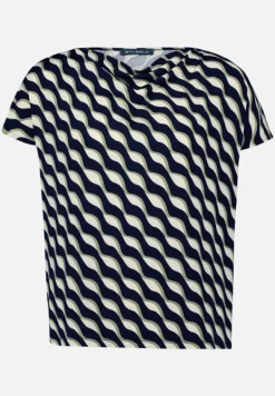 Betty Barclay Shirts*Printshirt mit Wasserfallausschnitt Dark Blue/Green