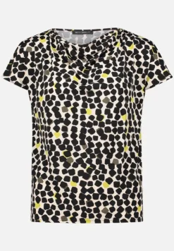 Betty Barclay Shirts*Printshirt mit Wasserfallausschnitt Beige/Schwarz