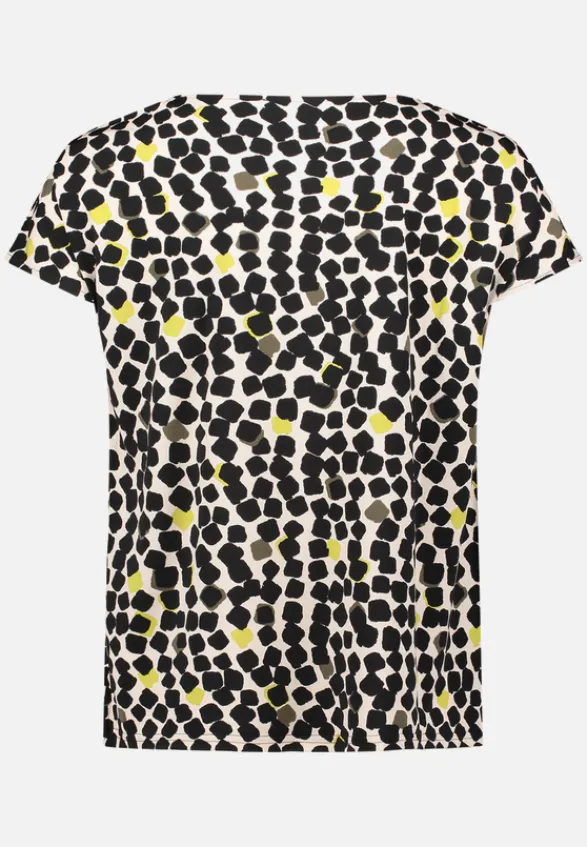 Betty Barclay Shirts*Printshirt mit Wasserfallausschnitt Beige/Schwarz