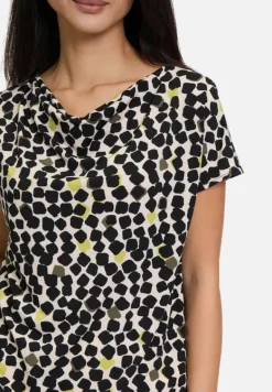 Betty Barclay Shirts*Printshirt mit Wasserfallausschnitt Beige/Schwarz