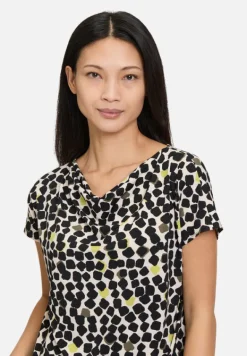 Betty Barclay Shirts*Printshirt mit Wasserfallausschnitt Beige/Schwarz