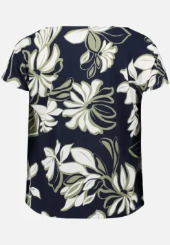 Betty Barclay Shirts*Printshirt mit Wasserfallausschnitt Dark Blue/Green