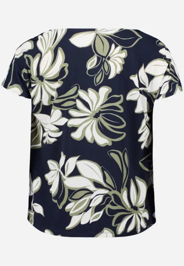 Betty Barclay Shirts*Printshirt mit Wasserfallausschnitt Dark Blue/Green