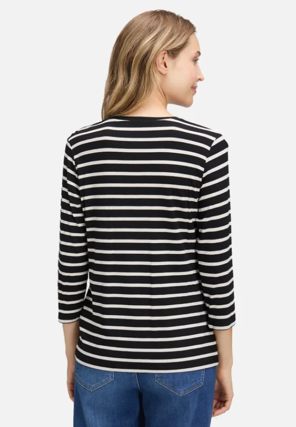 Betty Barclay Shirts*Ringelshirt mit Schmucksteinen Schwarz/Beige