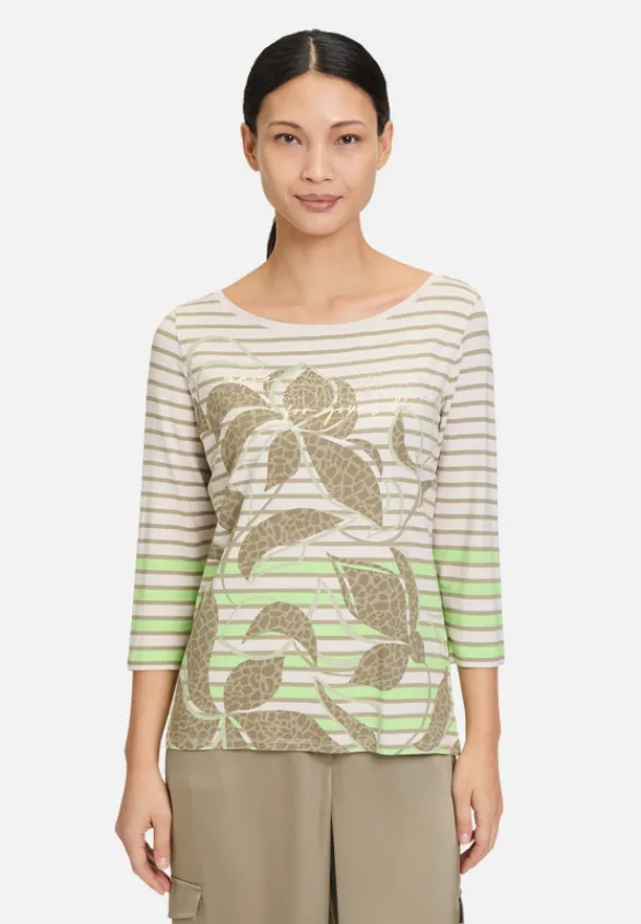 Betty Barclay Shirts*Ringelshirt mit U-Boot-Ausschnitt Khaki/Green