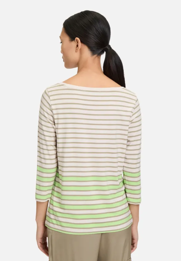 Betty Barclay Shirts*Ringelshirt mit U-Boot-Ausschnitt Khaki/Green
