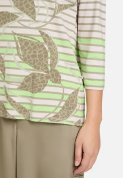 Betty Barclay Shirts*Ringelshirt mit U-Boot-Ausschnitt Khaki/Green