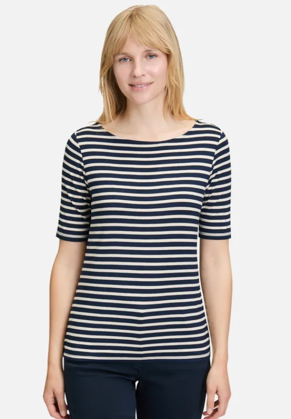 Betty Barclay Shirts*Ringelshirt mit U-Boot-Ausschnitt Dark Blue/Beige