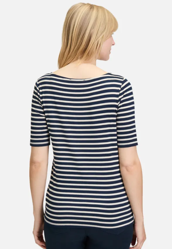 Betty Barclay Shirts*Ringelshirt mit U-Boot-Ausschnitt Dark Blue/Beige